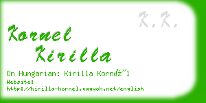 kornel kirilla business card